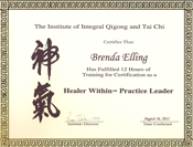 Healer Within Certificate